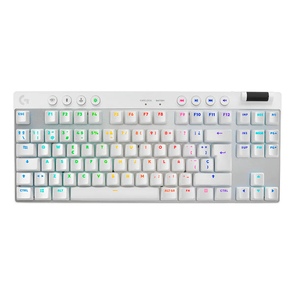 Teclado Gamer Inalámbrico Logitech G Pro X Tkl Blanco Inglés
